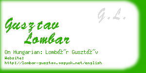 gusztav lombar business card